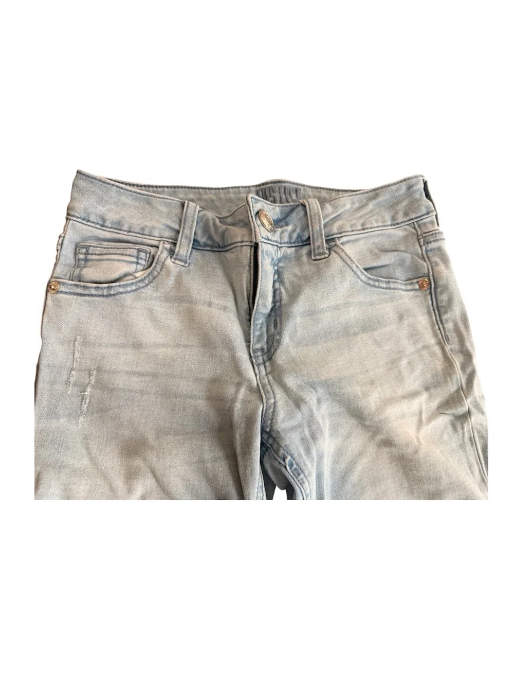 Justice Light Blue Girls’ Jeans with Rolled Hems